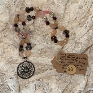 Icing,Sprinkles&Cake Suncatcher(Strawberry &Rose Quartz&Mahogany Cat’s Eye)